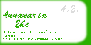 annamaria eke business card